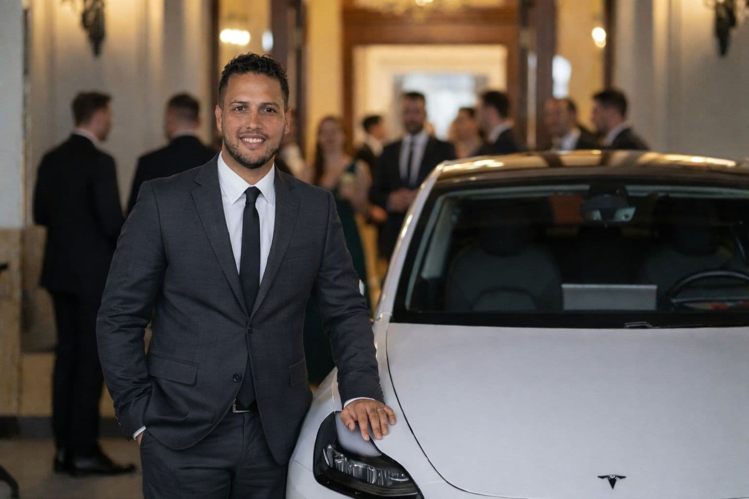 Premium Tesla voor bruiloften en evenementen — Move2you privéchauffeur Vlaanderen